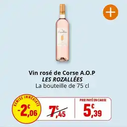 Coccimarket Vin rosé de corse a.o.p les rozallées offre