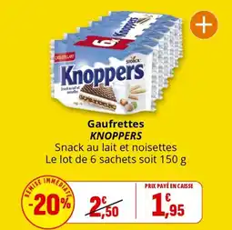 Coccimarket Gaufrettes knoppers offre