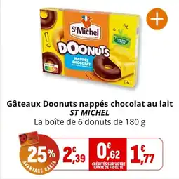 Coccimarket Gâteaux doonuts nappés chocolat au lait st michel offre