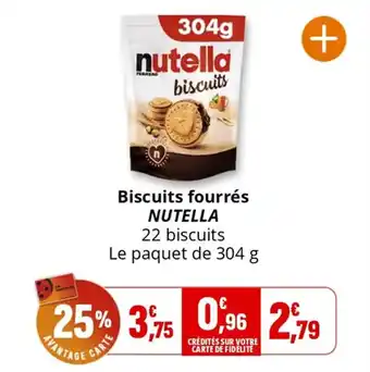 Coccimarket Biscuits fourrés nutella offre