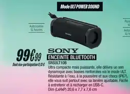 Blanc Brun SONY Enceinte bluetooth srsult10b offre