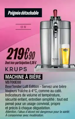Blanc Brun KRUPS Machine à bière vb700e00 offre