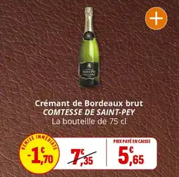 Coccimarket Crémant de bordeaux brut comtesse de saint-pey offre