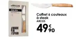 Culinarion ARCOS Coffret 6 couteaux à steak offre