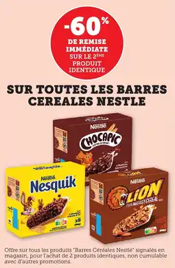Bi1 Sur toutes les barres cereales nestle offre