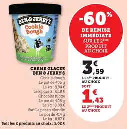 Bi1 Creme glacee ben & jerry's offre