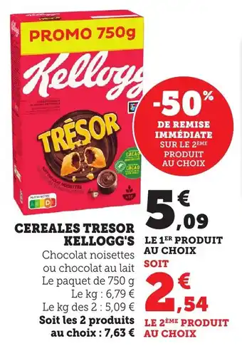 Bi1 Cereales tresor kellogg's offre