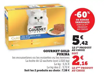 Bi1 Gourmet gold purina offre