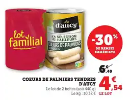 Bi1 Coeurs de palmiers tendres d'aucy offre