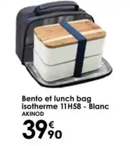 Culinarion AKINOD Bento et lunch bag isotherme 11H58 - Blanc offre
