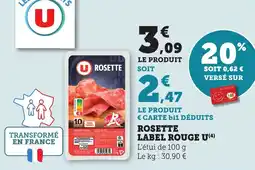 Bi1 Rosette label rouge u offre