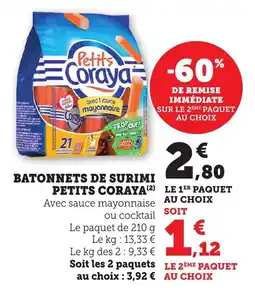 Bi1 Batonnets de surimi petits coraya offre