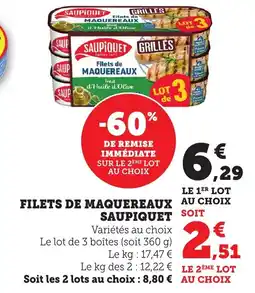 Bi1 Filets de maquereaux saupiquet offre