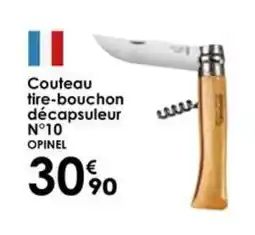 Culinarion OPINEL Couteau tire-bouchon décapsuleur N°10 offre