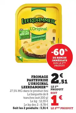 Bi1 Fromage pasteurise l'original leerdammer offre