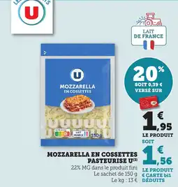 Bi1 Mozzarella en cossettes pasteurise u offre