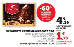 Bi1 Batonnets creme glacee cote d'or offre