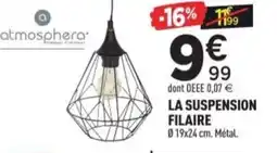 Centrakor La suspension filaire 019x24 cm. métal. offre