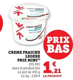 Bi1 Creme fraiche legere prix mini offre