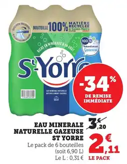Bi1 Eau minerale naturelle gazeuse st yorre offre