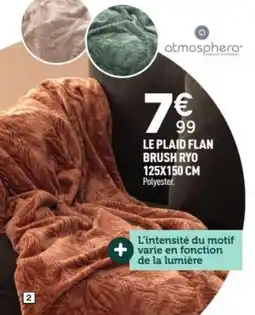 Centrakor Le plaid flan brush ryo 125x150 cm polyester. offre