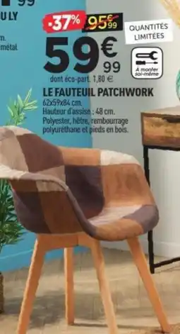 Centrakor Le fauteuil patchwork offre