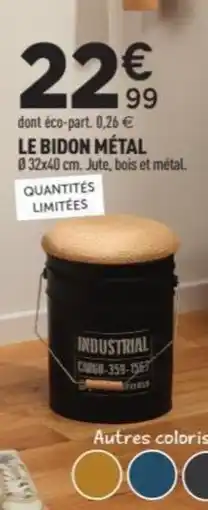 Centrakor Le bidon métal offre