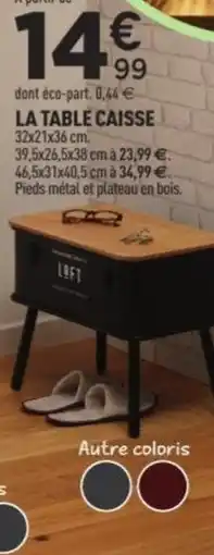 Centrakor La table caisse 32x21x36 cm. offre