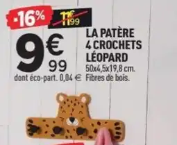 Centrakor La patère 4 crochets léopard 50x4,5x19,8 cm. offre