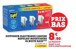 Bi1 Diffuseur electrique liquide repulsif moustiques 45 nuits raid offre