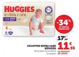 Bi1 Culottes extra care huggies offre