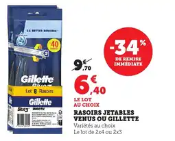 Bi1 Rasoirs jetables venus ou gillette offre