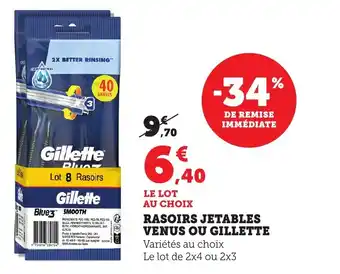 Bi1 Rasoirs jetables venus ou gillette offre
