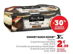 Bi1 Dessert marie morin offre