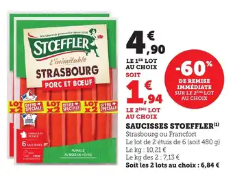 Bi1 Saucisses stoeffler offre