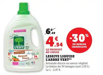 Bi1 Lessive liquide l'arbre vert offre