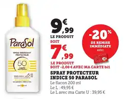 Bi1 Spray protecteur indice 50 parasol offre