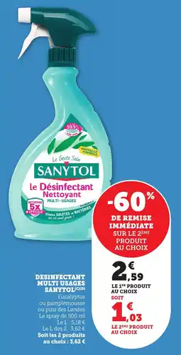 Bi1 Desinfectant multi usages sanytol offre