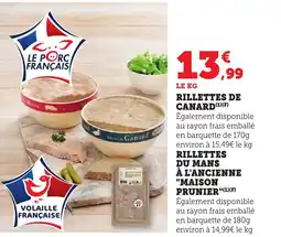 Bi1 Rillettes de canard offre