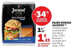 Bi1 Pains burger jacquet offre
