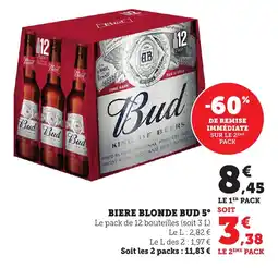 Bi1 Biere blonde bud 5° offre