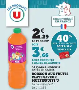 Bi1 Boisson aux fruits plate saveur multifruits u offre