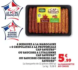 Bi1 6 merguez a la marocaine +6 chipolatas a la provençale cap saveurs offre