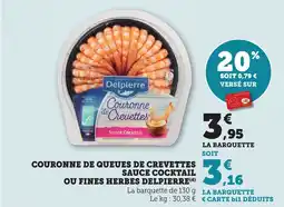 Bi1 Couronne de queues de crevettes sauce cocktail ou fines herbes delpierre offre