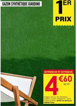 Décor Discount GAZON SYNTHÉTIQUE GIARDINO offre