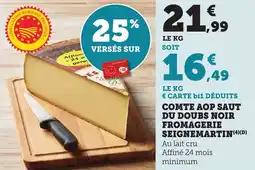 Bi1 Comte aop saut du doubs noir fromagerie seignemartin offre