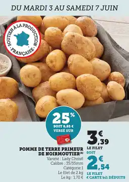 Bi1 Pomme de terre primeur le filet de noirmoutier offre