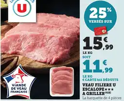 Bi1 Veau filiere u escalope a griller offre
