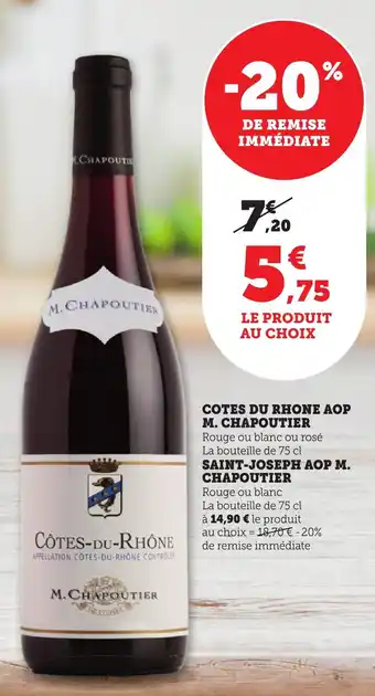 Bi1 Cotes du rhone aop m. chapoutier offre