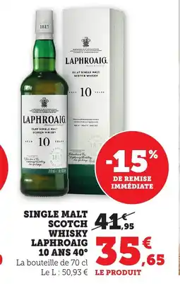 Bi1 Single malt scotch whisky laphroaig 10 ans 40° offre